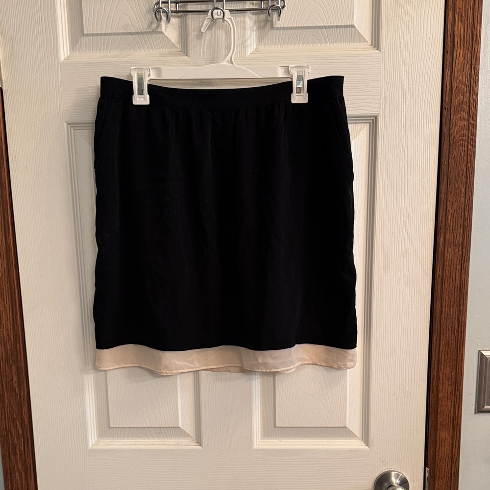 Mossimo‎ Supply Co. Black Mini Skirt with Cream Hem